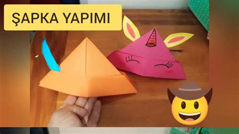 origami şapka yapımı